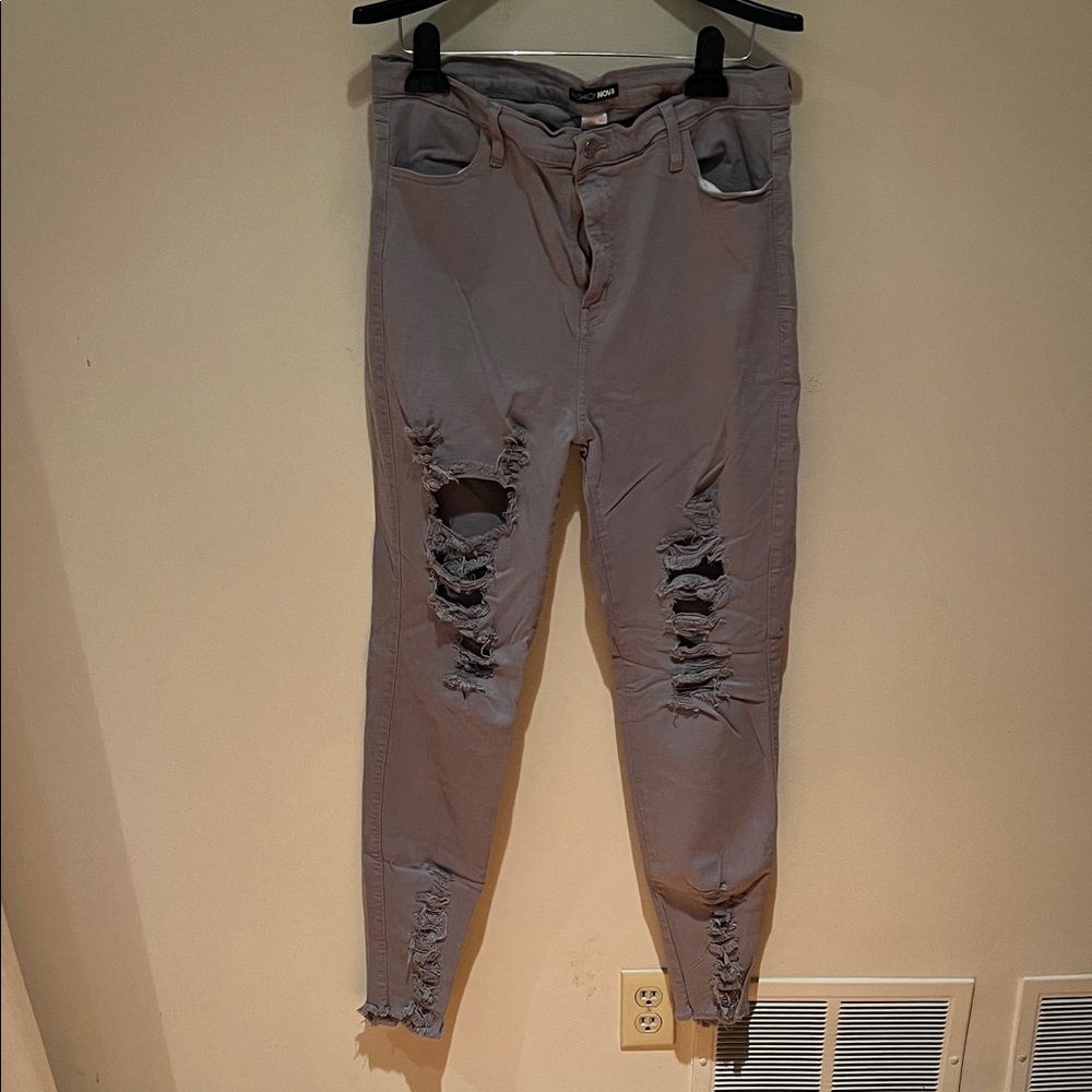Distressed Gray jeans